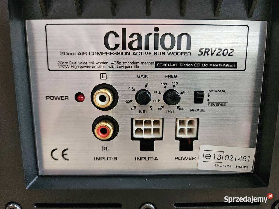 Subwoofer aktywny samochodowy CLARION SRV202 mazowieckie Warszawa