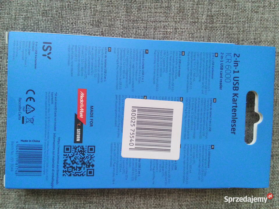 Czytnik kart SD Adapter USB firmy ISY USZKODZONY Częstochowa