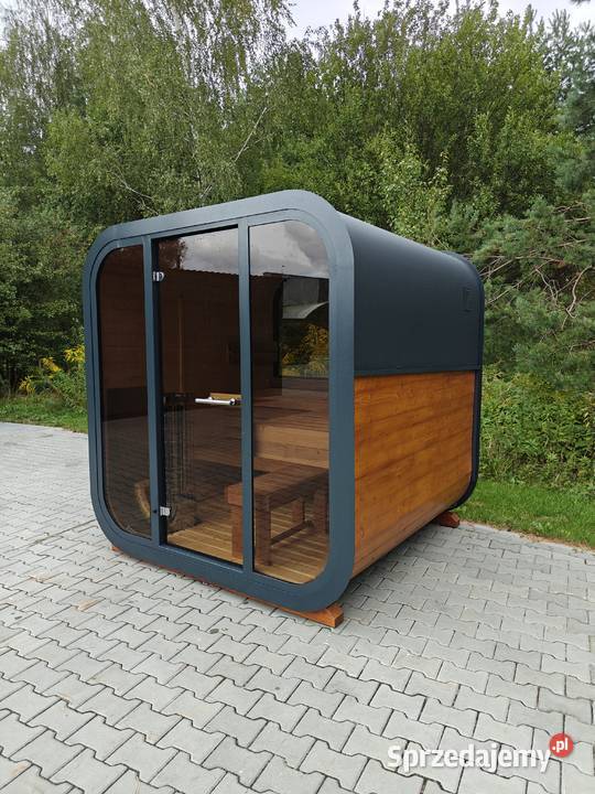 SPA Wellness Sauna Ogrodowa RUBIK 2x2m piec elektryczny lub na drewno  WiFi