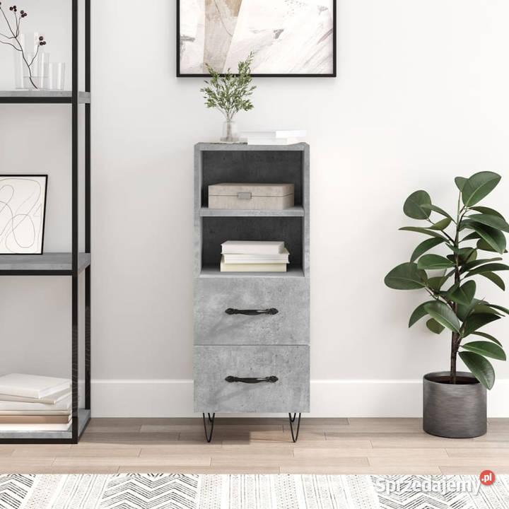 Szafka szarość betonu 345x34x90 materiał Warszawa