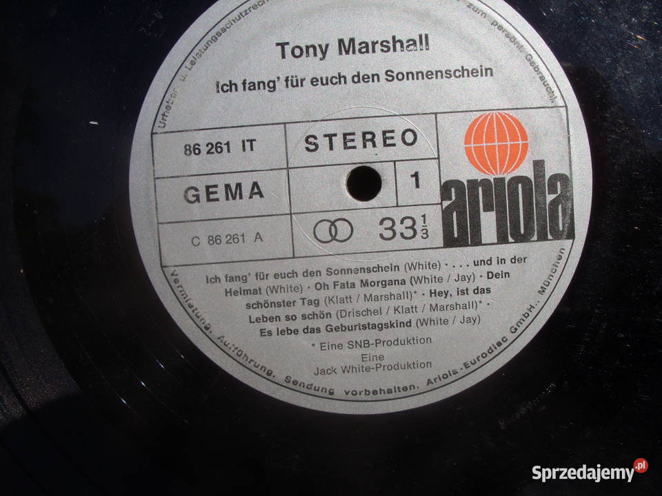 Plyty gramofonowe LP Tony Marschal 2 Wołów