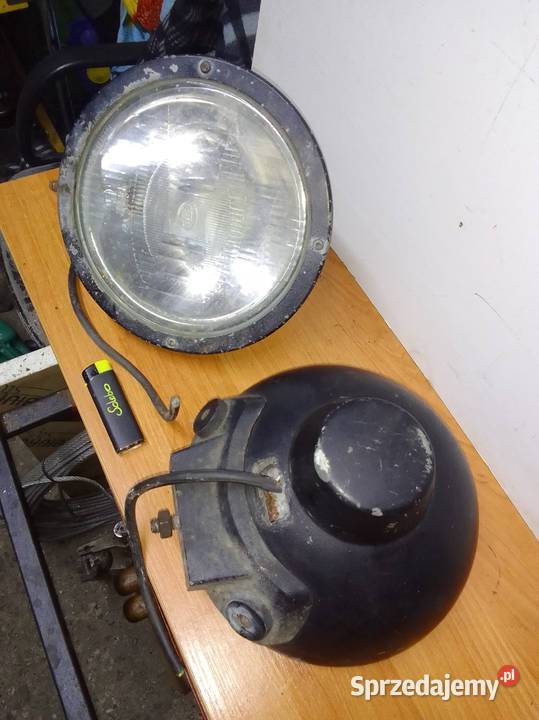 Stary Reflektor Halogen Hella retro wielki Antyki Kraków