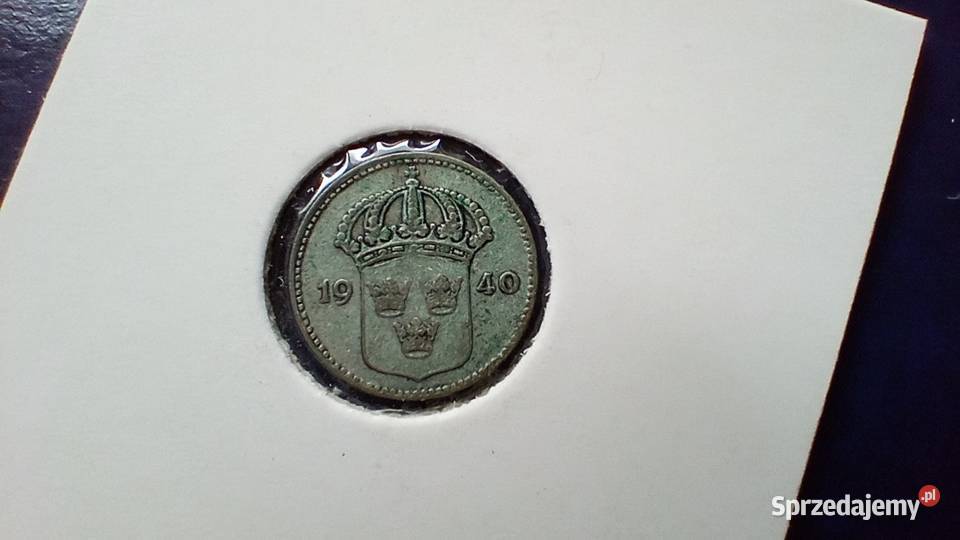 Stare monety 10 ore 1940 Szwecja srebro