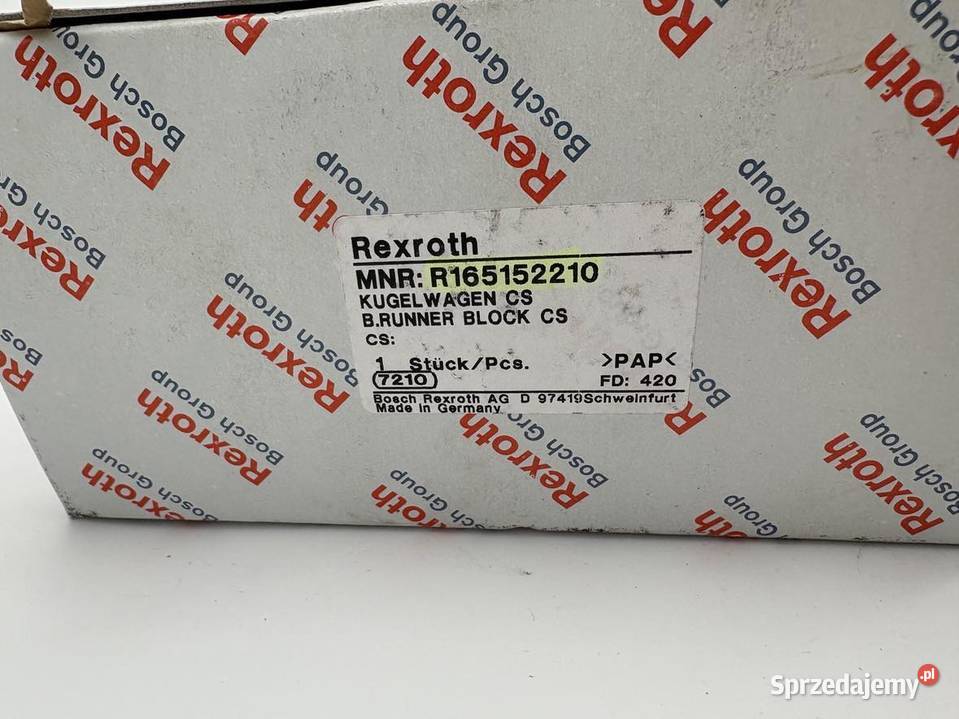 Rexroth R165152210 Wózek liniowy Pozostałe Warszawa sprzedam