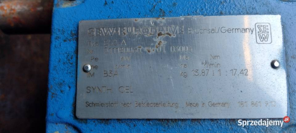 Motoreduktor Sew Eurodrive typ S52A wielkopolskie Jaromierz