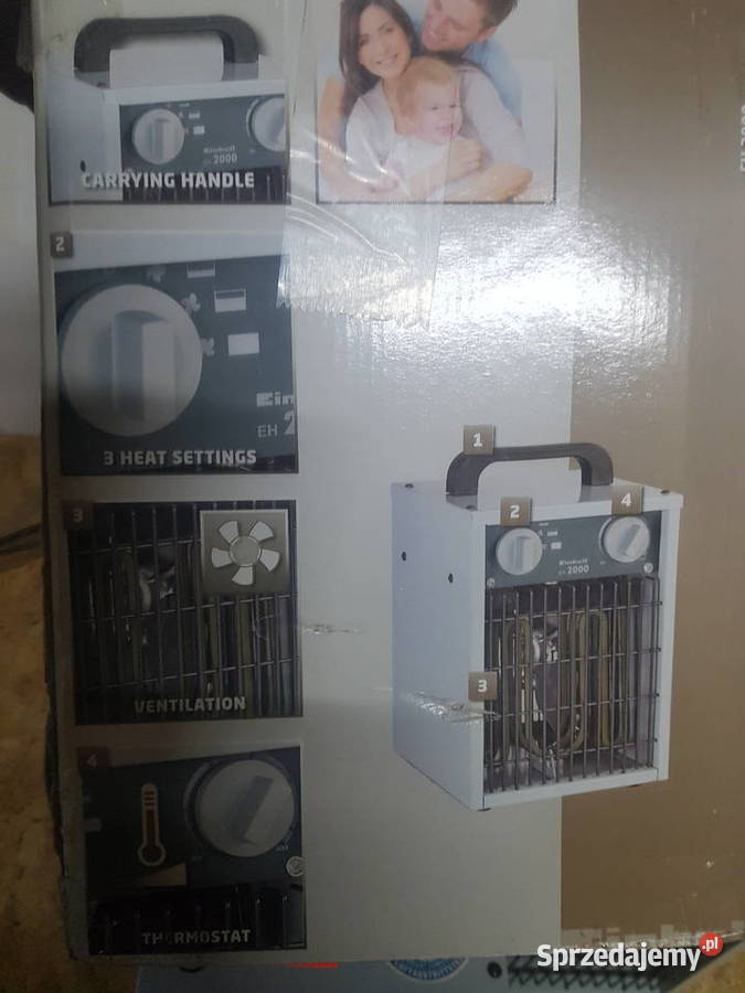 Einhell Grzejnik elektryczny EH 2000 wentylator Głogowa