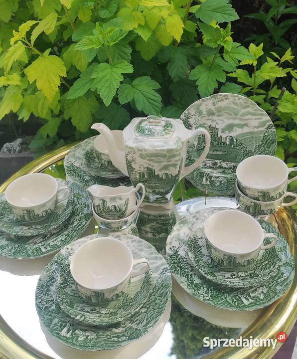 0LD ENGLANDCASTLE STORY JOHNSON BROTHERS GREEN Pabianice