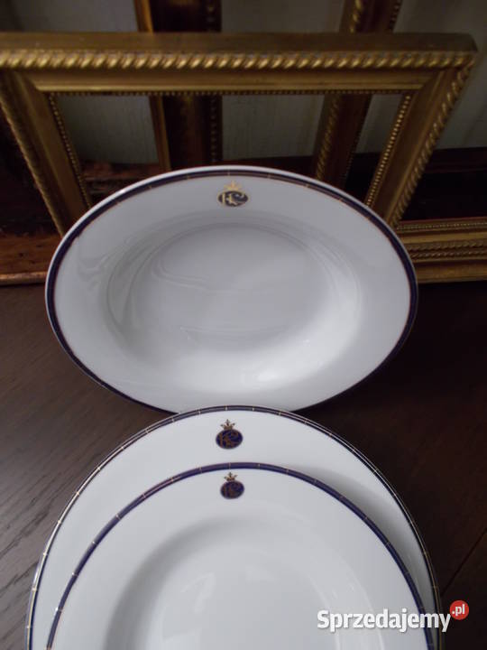 Luksusowa Porcelana Royal Kent Talerze Vintage Szczecin