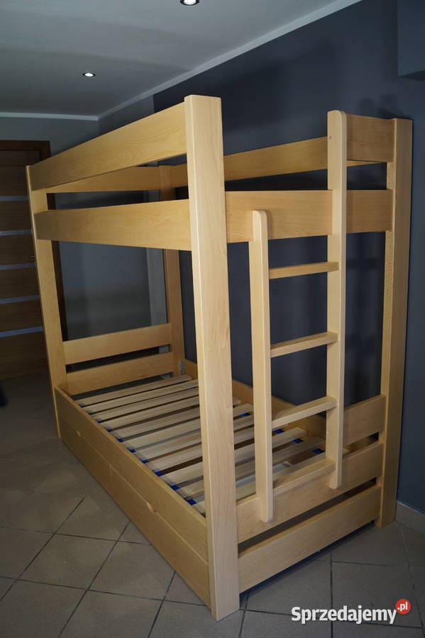 Łóżko piętrowe drewniane buk 90x200 bukowe Rzeszów