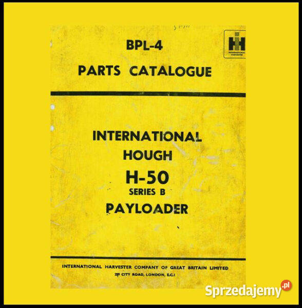 IH Hough H50 H50 ładowarka katalog części