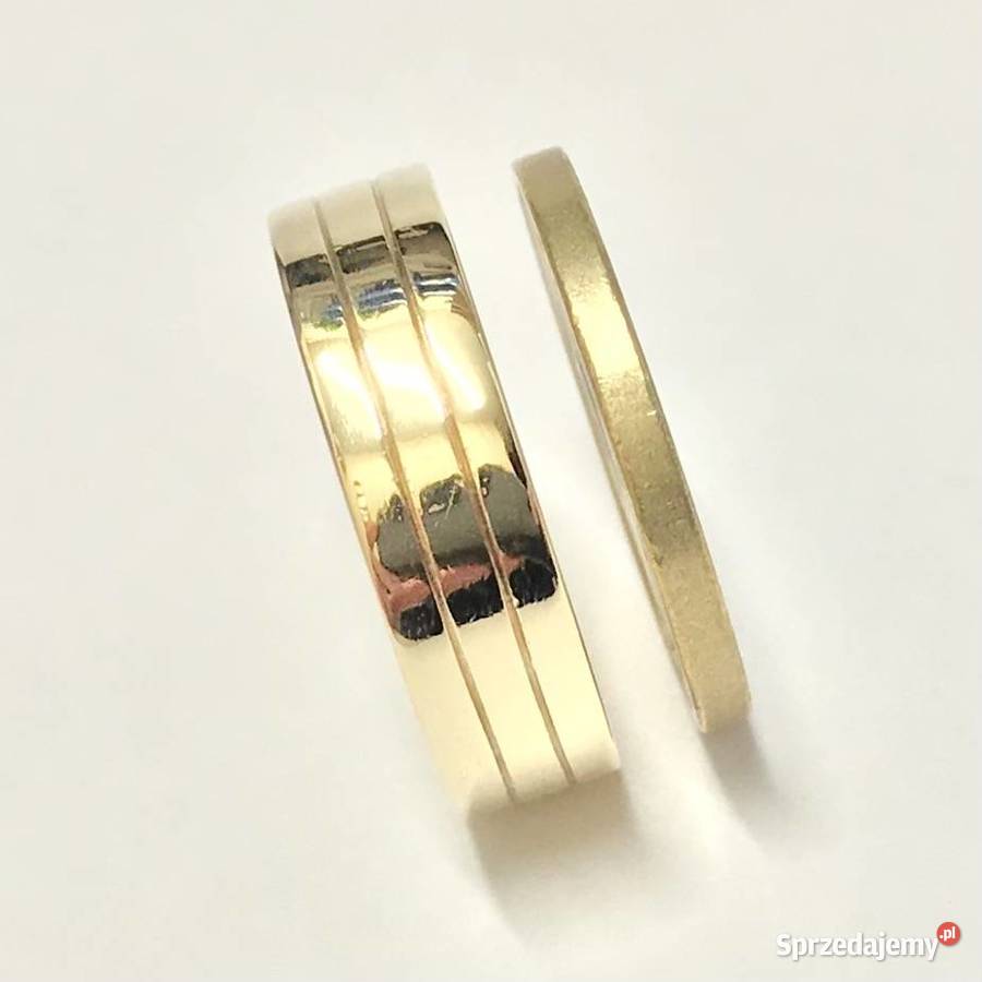 Złota OBRĄCZKA ślubna damska 585 14K ZDOBIONA mazowieckie Warszawa sprzedam