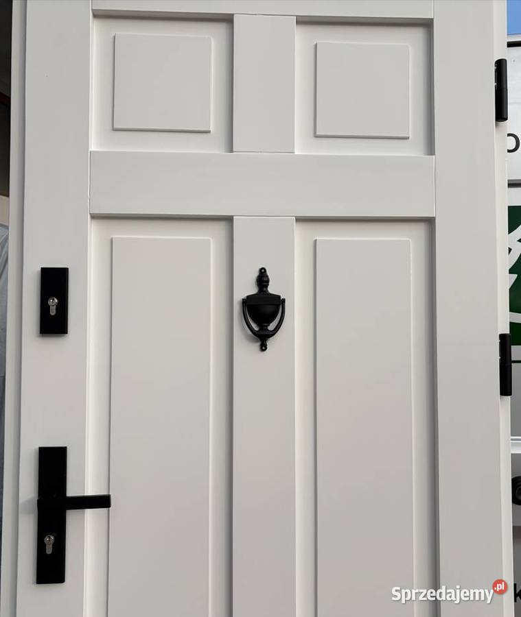 DRZWI ZEWNĘTRZNE drewniane sosnowe 6 96x220 ręki Pisz