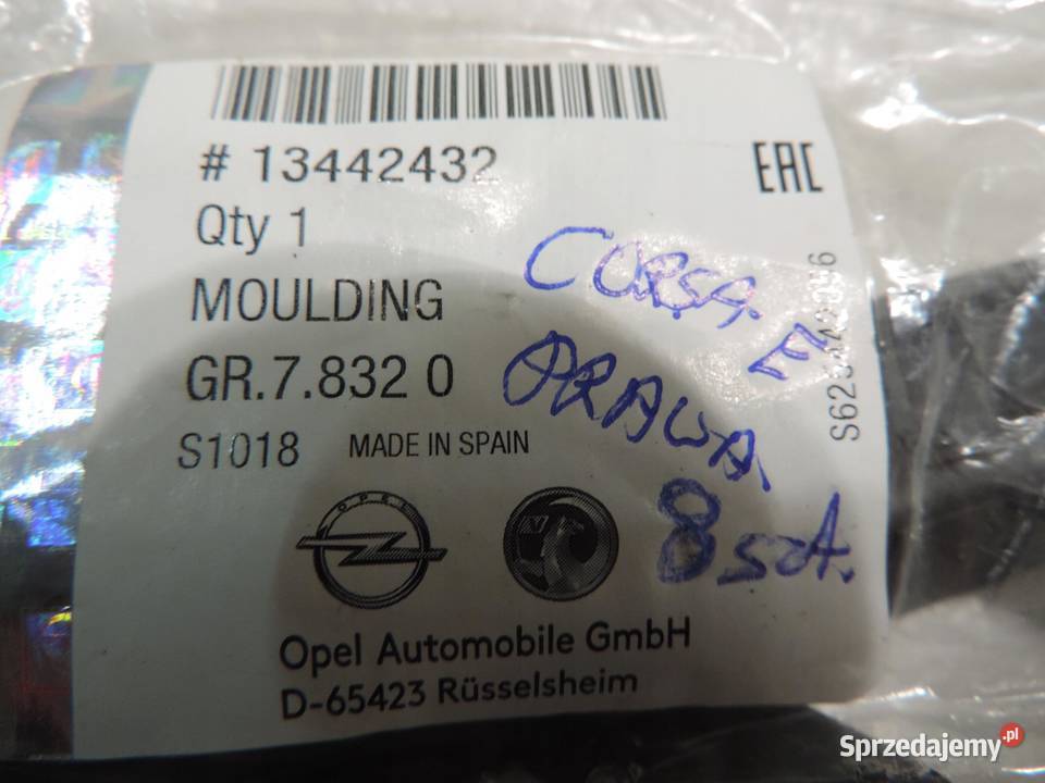 Listwa prawa zderzaka przód Opel Corsa E NOWY