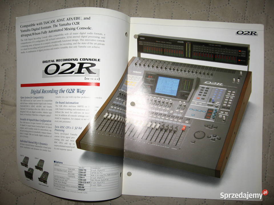 Yamaha Digital Recording Console O2R brochure Kępice sprzedam