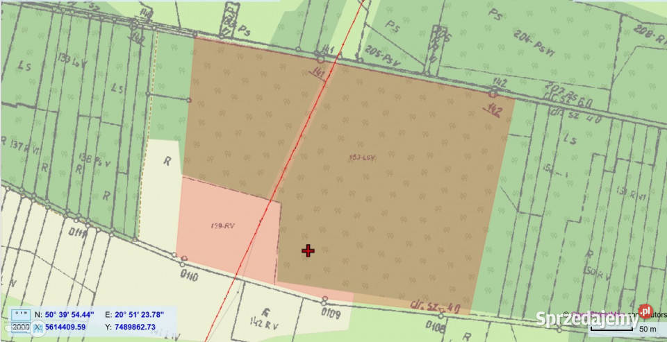 sprzedaży gruntu Pierzchnica 106000m2