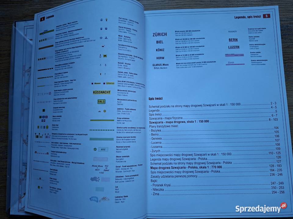 Szwajcaria Encyklopedia drogowa 1150 000 Kraków