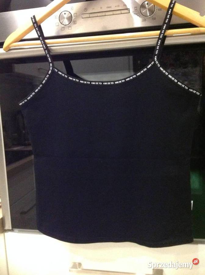 Crop Top damski czarny 36 czarny Topy i koszulki lubuskie Nowa Sól