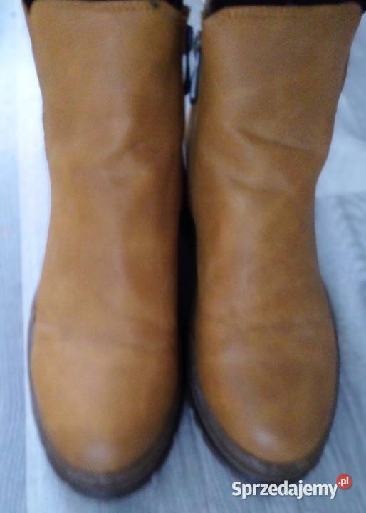 Botki damskie brązowy/beżowy