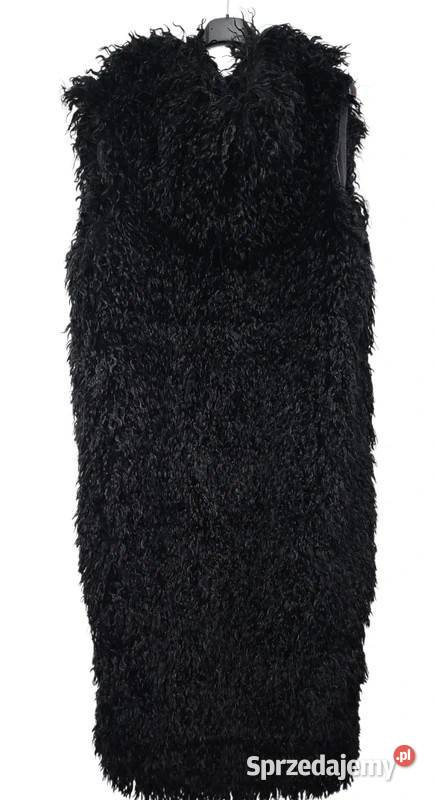 Nowe futerko sztuczne Lama z kapturem i