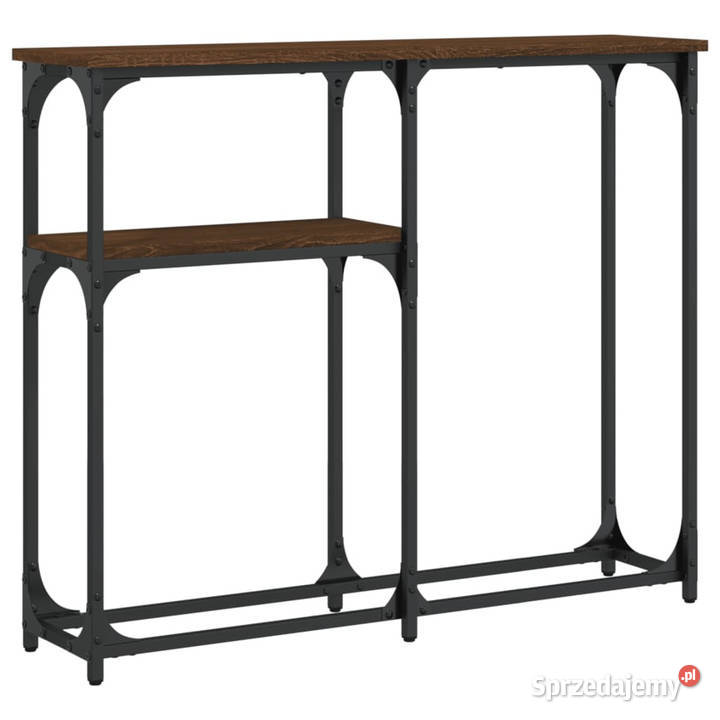 Stolik konsolowy brązowy dąb 90x225x75 WM834094 Warszawa