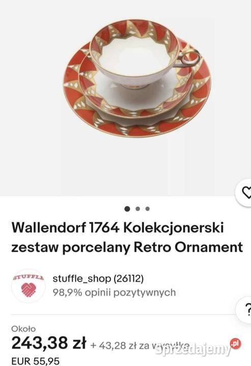 WALLENDORFGoldrelief ANTYK zestaw śniadaniowy Pabianice sprzedam