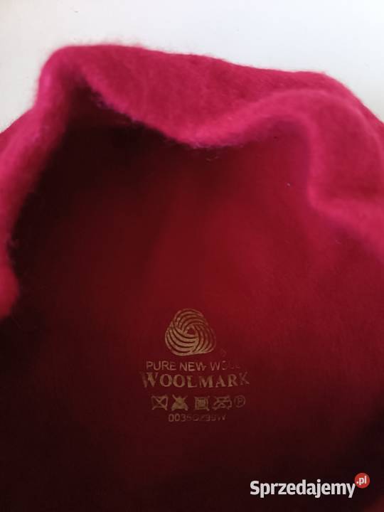 Beret z ozdobami woolmark Biała Podlaska sprzedam