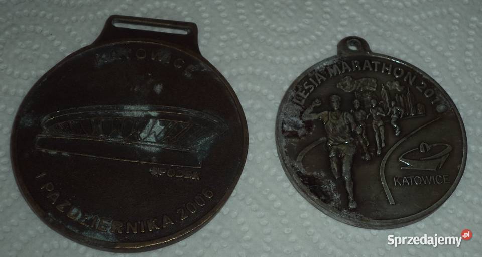 Katowice Spodek maraton 2006 2010 medal Piekary Śląskie sprzedam
