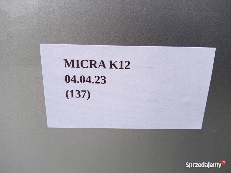 UCHWYT MIKROSTYK KLAPY BAGAŻNIKA NISSAN MICRA wielkopolskie Nowy Tomyśl