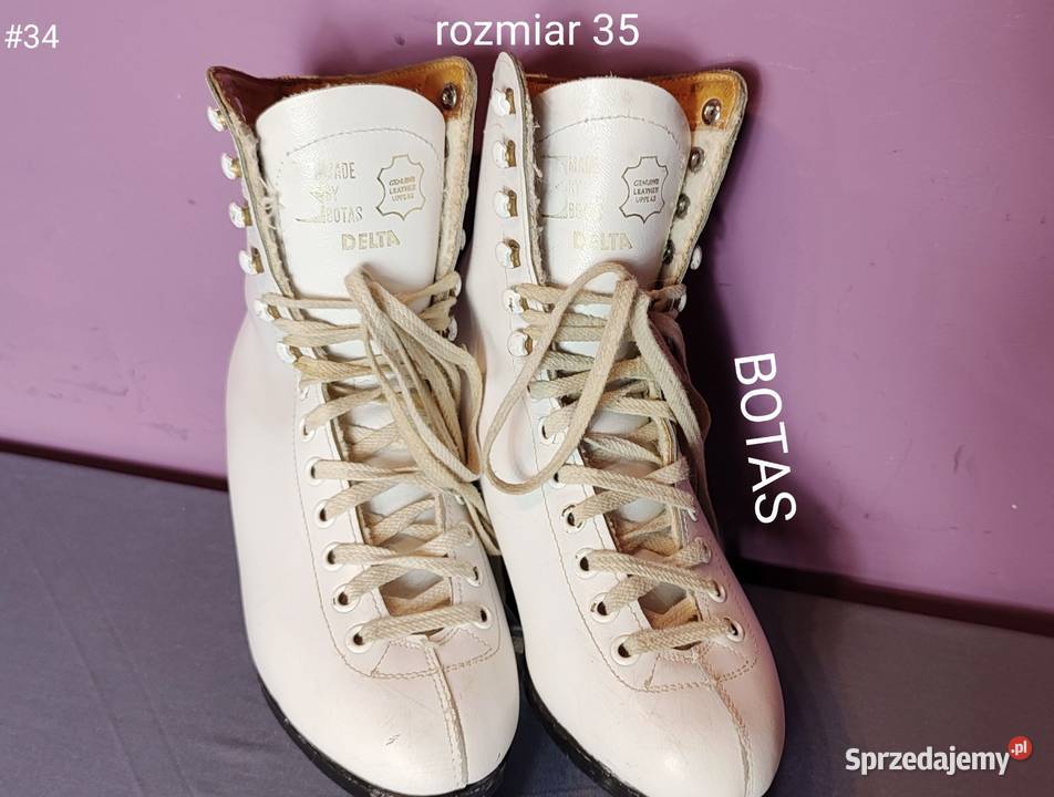 Łyżwy BOTAS figurowe skórzane rozmiar 35 wkładka Jasień