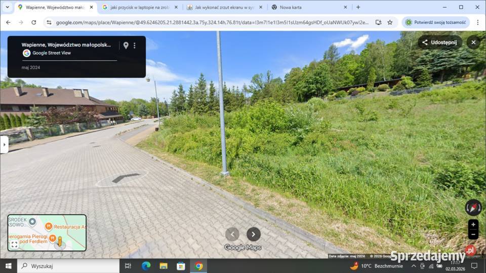 Sprzedam działkę budowlaną w ścisłym centrum Sprzedaż Wapienne