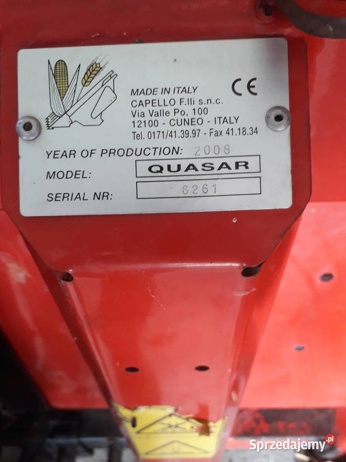 Przystawka do kukurydzy Quasar Capello R6 nieuszkodzony podlaskie Długołęka sprzedam