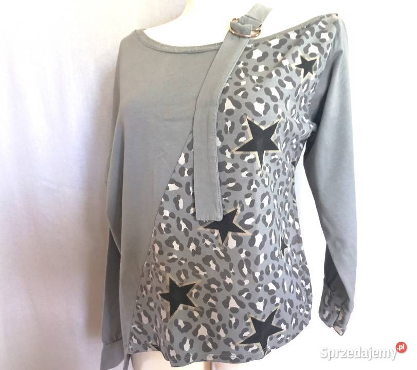 Bluza zielona Bluzka r ML bawełna Panterka NOWA Rozmiar 40(L) Białystok