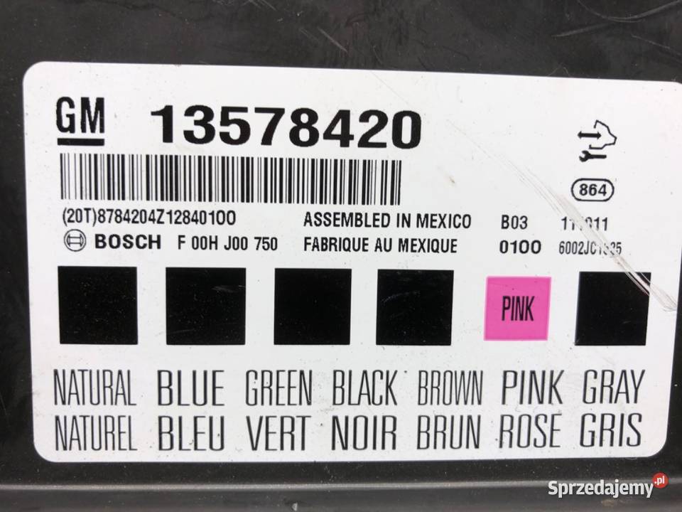 MODUŁ KOMFORTU OPEL INSIGNIA A 13578420 Kombi