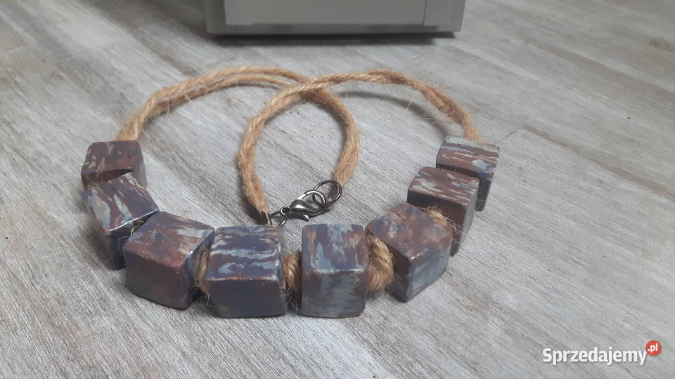 Naszyjnik ceramiczny ręcznie wykonany