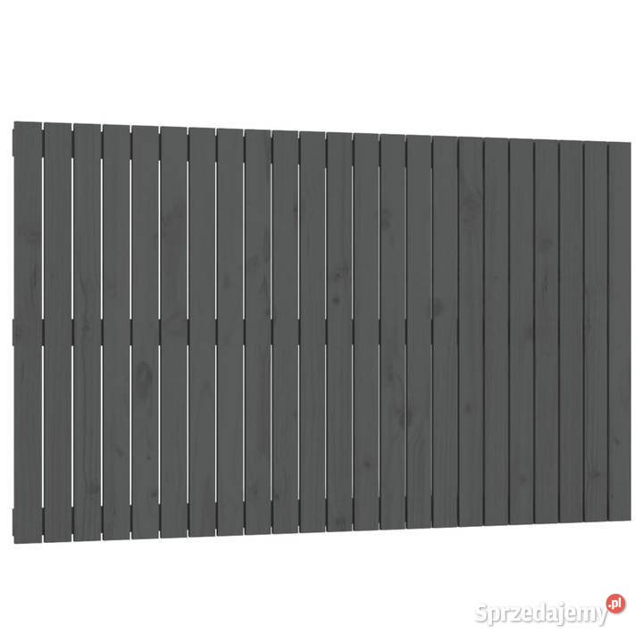 Wezgłowie łóżka szare 147x3x90 lite drewno Warszawa