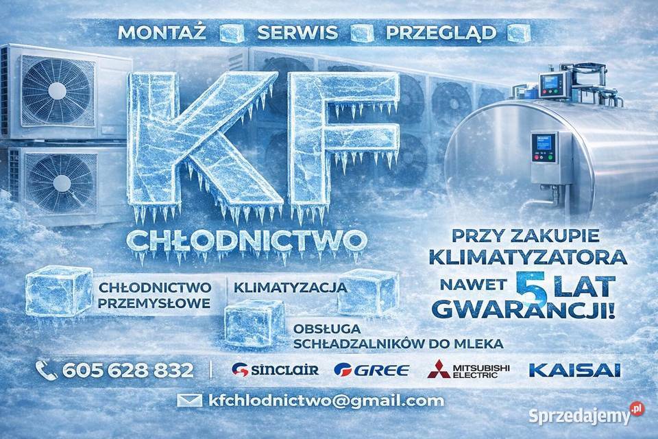 Naprawa schładzalników do mleka, klimatyzacja, chłodnictwo przemysłowe