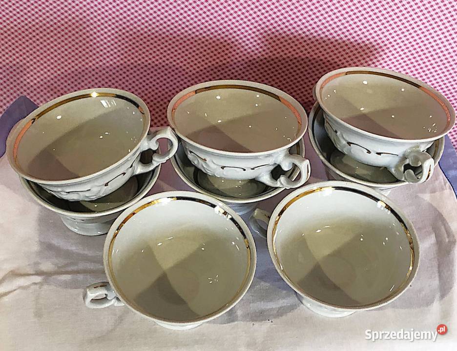 Serwis kawowy herbaciany porcelana PRL Wałbrzych Myślachowice