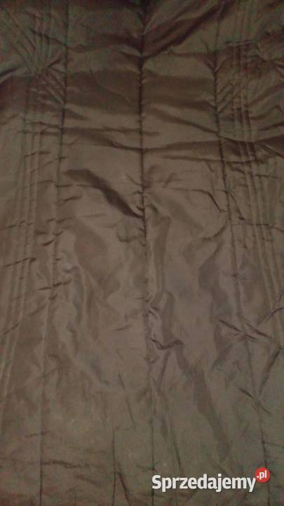 Duży pśłaszcz damski z kapturem ocieplany brązowy/beżowy Warszawa