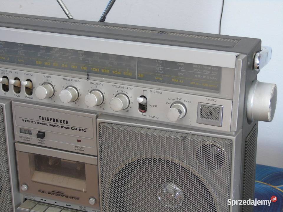 Radio magnetofon Telefunken CR100 Vinage DOSTAWA Jasło