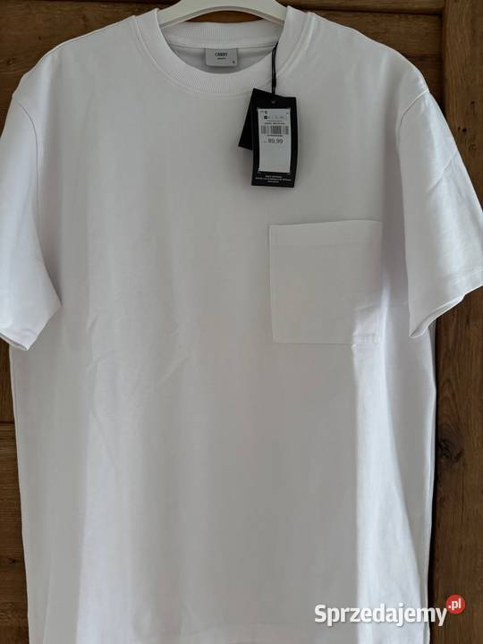 Tshirt koszulka męska S Carry bawełna biała z Częstochowa