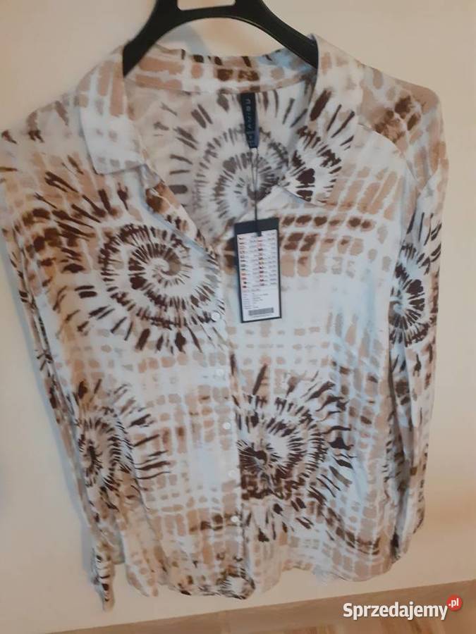 bluzka koszulowa Yorker M brązowy/beżowy sprzedam