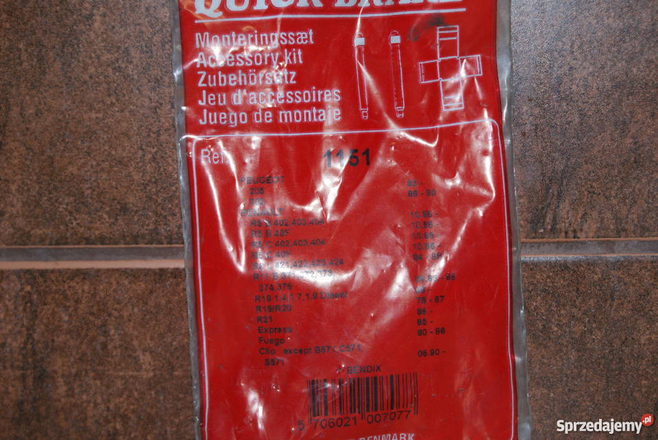 ZESTAW NAPRAWCZY ZACISKU RENAULT 5 PEUGOT 205 Białobrzegi