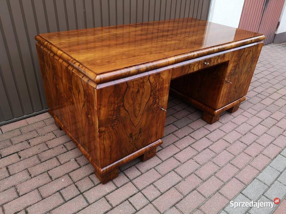 Biurko ARTDECO Orzech Politura Stare Antyk Swarzędz