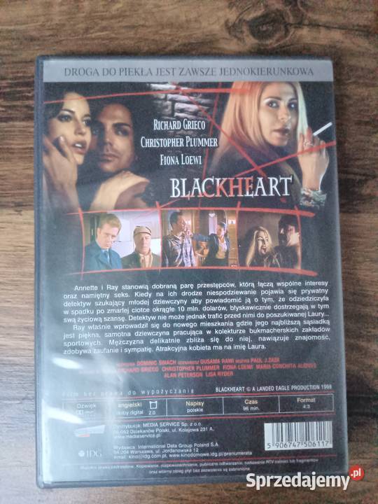 Blackheart film DVD Zbylitowska Góra