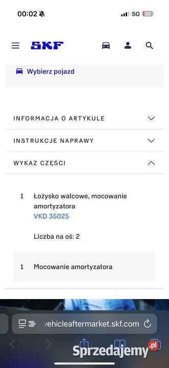 Mocowanie poduszka amortyzatora skoda octavia mazowieckie Legionowo