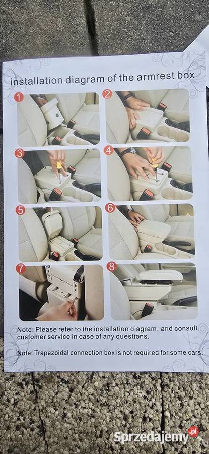 Nowy Podłokietnik ze schowkien VW Golf V czarna Borzechów