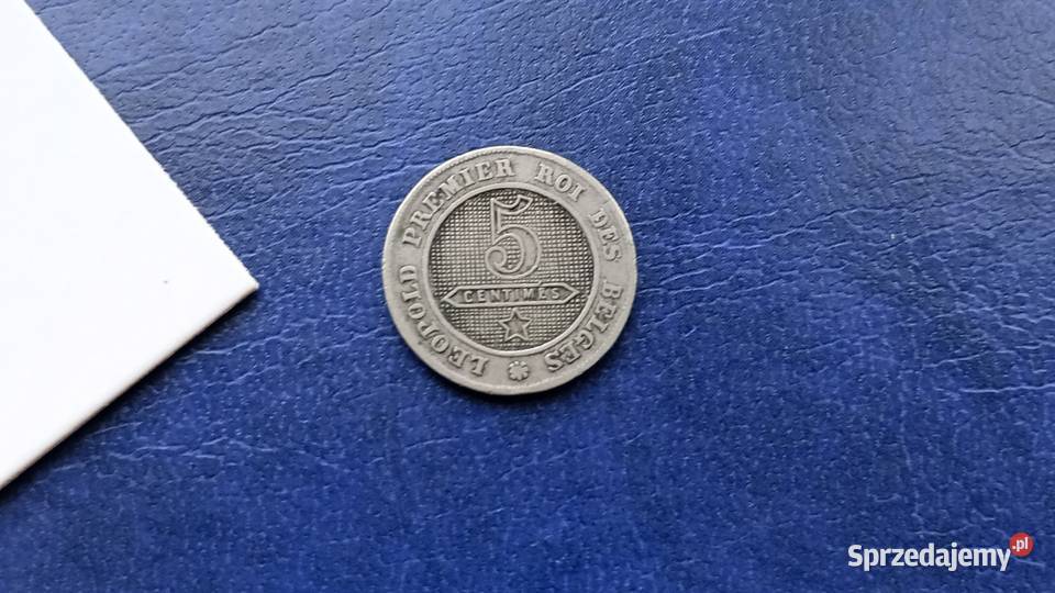 Stare monety 5 centym 1862 Belgia