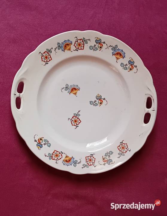 Patera art deco z dwoma uchwytami sygnowana Koźminek