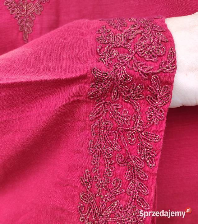 Czerwony komplet Salwar Kurti 2XL 3XL Haft czerwony Szczecin