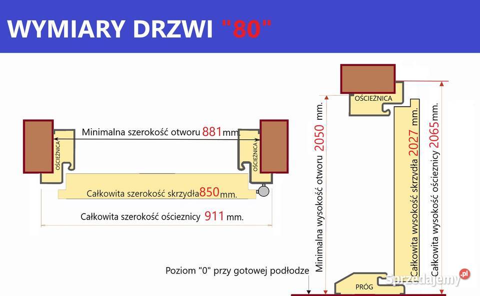 Drzwi wejściowe zewnętrzne 55 mm GADOT LA9 mazowieckie Ciemniewo